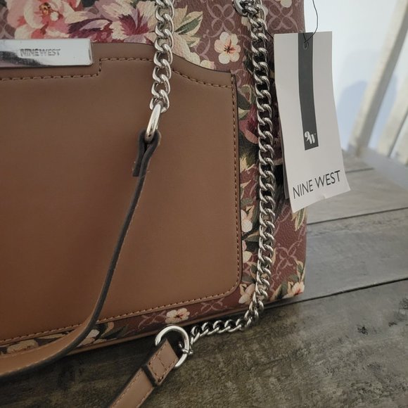 Nine West Canbury Floral Logo Convertible Shoulder Bag - Picture 4 of 4